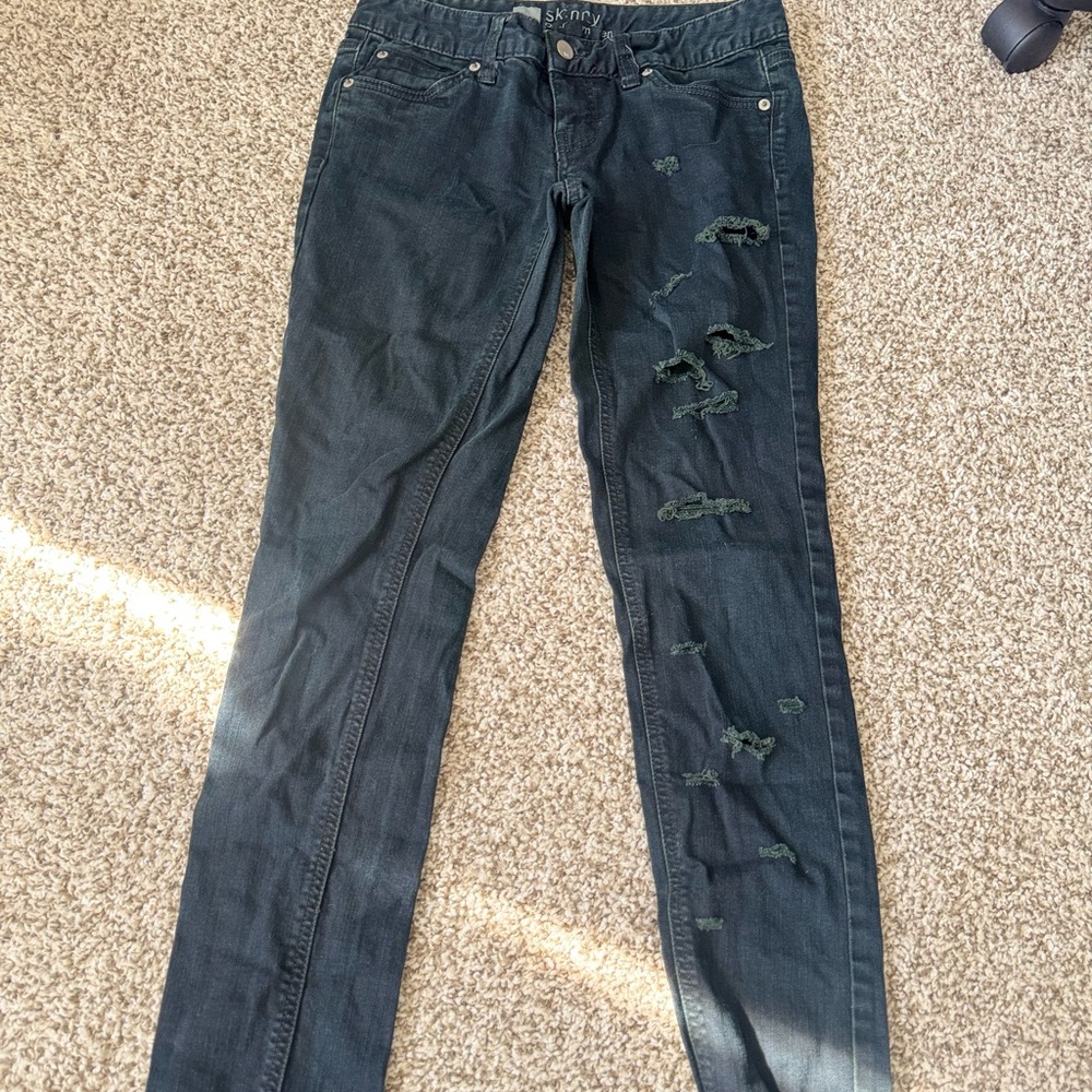 Distressed Dark Wash Jeans
